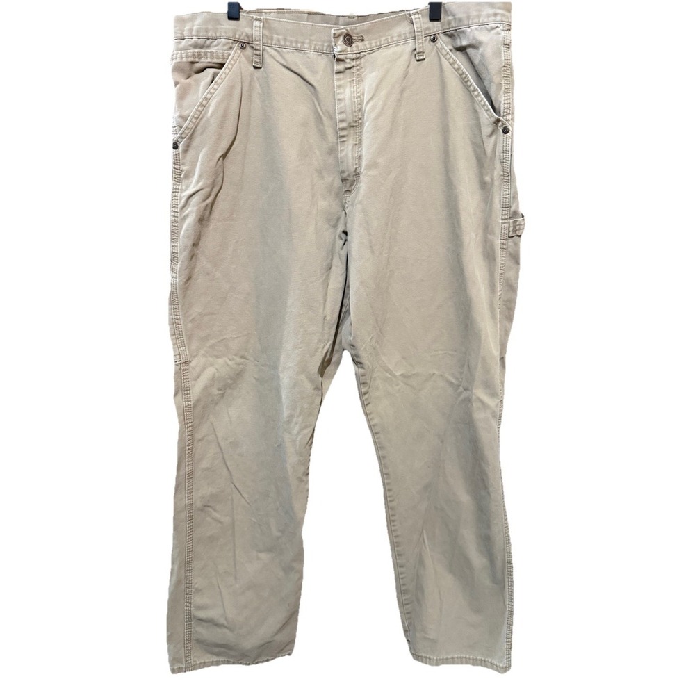 Vintage Y2K Wrangler Carpenter Pants 38x32 Tan Relaxed‎ Workwear Faded